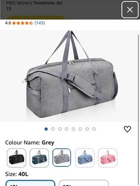 Grey Men’s Duffel Bag - Versatile Travel & Gym Carry
